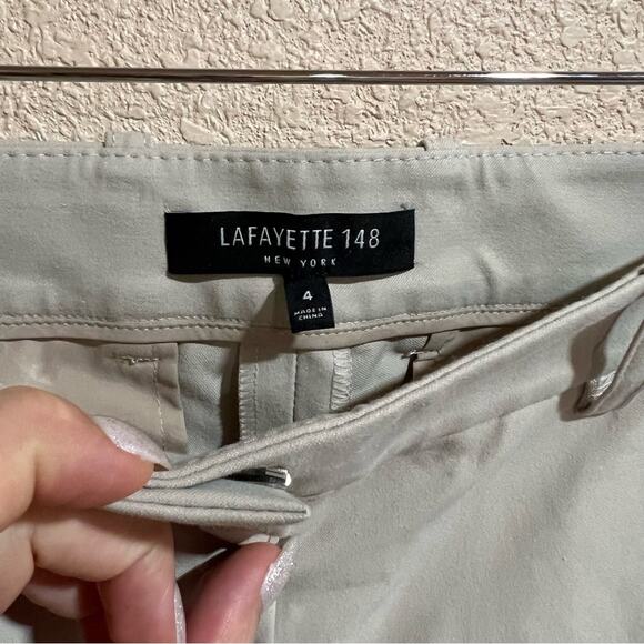 Lafayette 148 New York cream cropped pants - Picture 3 of 6